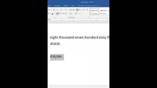 #msoffice #msword #change number to text#ms word tricks#viral#subscribe#ytshorts
