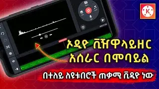 ኦዲዮ ቪዥዋላይዘር አሰራር በሞባይል | How to Make Audio Spectrum in Kinemaster | Abduke Editing