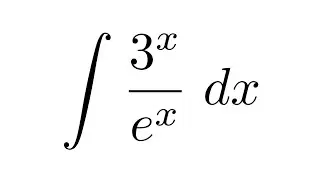 Integral of 3^x/e^x (substitution)