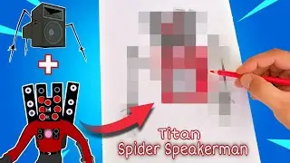 Dibujo La Fusión De Titan Speakerman y Spider Speakerman de Skibidi Toilet - TITAN SPIDER SPEAKERMAN