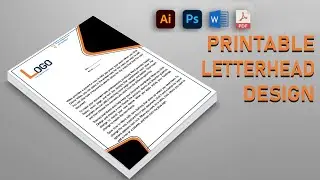 A4 Letterhead Design Full Tutorial in Ms Word | Learn Design Idea || Letterhead Design