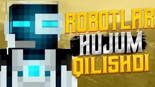 ROBOTLAR HUJUM QILISHDI ◼ MINECRAFT ◼ QISHLOQDA