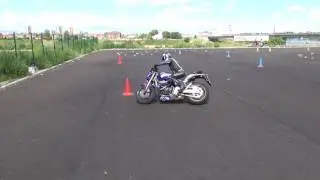 Moto Gymkhana Pskov. Alexey Zhukov's race. Result: 1st place.