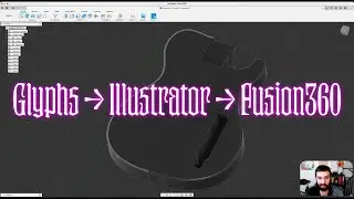 How I designed the “Paulicaster” guitar w/ GlyphsApp, Illustrator, and Fusion360
