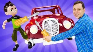 Лучшие видео - Бен 10 и Фёдор прокачивают машинки в Автомастерской!