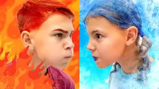 Hot vs Cold Challenge: Fire, Ice, and Frozen Makeup! 💄❄️