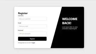 Complete Login & Register Page Using HTML & CSS Only | Full Tutorial