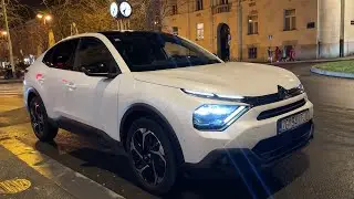 New CITROEN C4 X 2024 - night DRIVE in the city (PureTech 130 HP)
