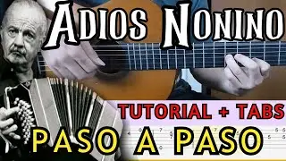 ADIOS NONINO 🎸 Astor Piazzolla (Tango Guitar) | Tutorial STEP BY STEP |
