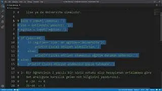 Python - Koşullu İfadeler Uygulama