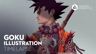 Goku illustration (time lapse) made in Procreate and Photoshop.