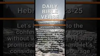 Hebrews 10:23-25 | Daily Bible Verse | #shorts