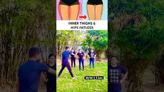 Want Slim Legs ..?? Do this for 15 Days / Thighs & Hips Fat Loss / No Jumping Exercise / #ytshorts