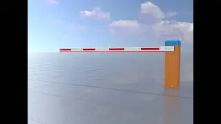 Parkplatzschranke 3500 mm High-Poly Animiert