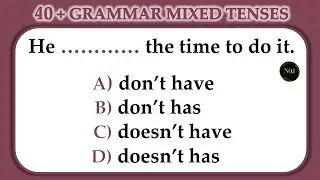 40 + Grammar Tenses Quiz | English Tense Practice Test | English Grammar Quiz | No.1 Quality English