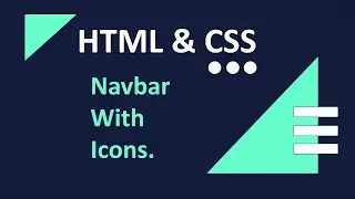 How to create Navbar With Icons using HTML & CSS