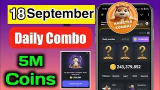 18 September Daily Combo | Hamster Kombat Daily Combo Today | 18 September Daily Combo🔥🔥