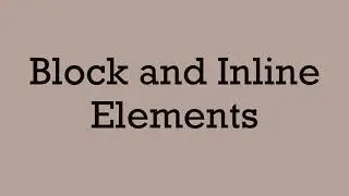Block vs. Inline Elements