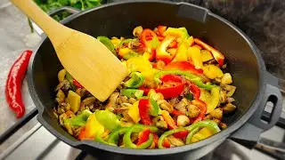 You won't believe how delicious! These mushrooms with vegetables are better than meat! Easy and fast