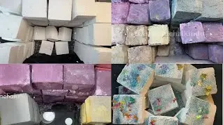 250+ AGI's colorful reformed blocks mass crush @ASMRgymchalkIndonesia  | gymchalk ASMR