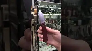 Складной нож Kizer Yorkie Black сталь M390, рукоять Red Micarta