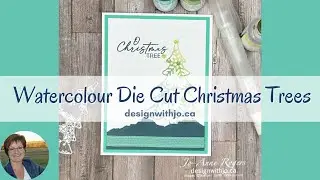 Watercolour Die Cut Christmas Trees