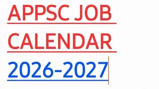 APPSC // JOB CALENDAR // GROUPS 1 & 2 // LATEST NEWS