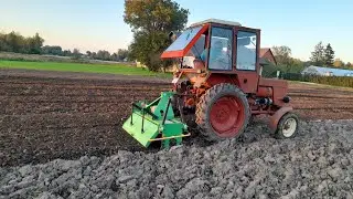 Фрезеровка земли для чеснока.