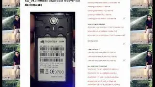 micromax q354 version hw v1 02 sw v9 0 mt6580 dead boot recover lcd fix firmware