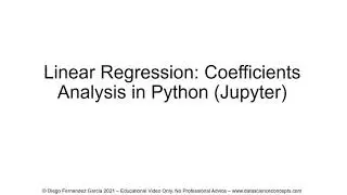 Linear Regression. Coefficients Analysis in Python (Jupyter)