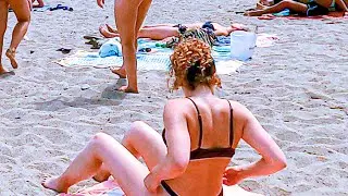 Walking Tour Barcelona, Spain / Playa de Barceloneta 4K WALK