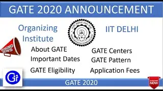 GATE 2020 Announcement | Eligibility | Important Dates | Fees
