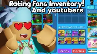 Roblox Bgs rating fans and youtubers inventories😱*tons of secret pets🎉*(bubble gum simulator)