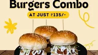 3 Burgers in135/-||Cafe Arosha||delicious & pocket friendly burgers & sandwich ||hangout place||