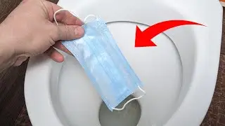 Lower the medical mask into the toilet and be surprised by the result!