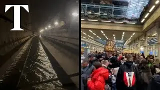 Travel chaos as flooding in tunnel forces Eurostar and Southeastern railway to cancel trains