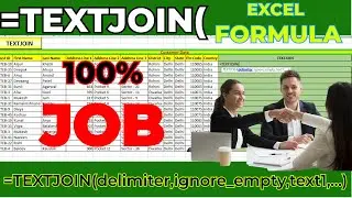 How to use Textjoin Formula in Excel | Excel Formula in Hindi ? Excel ?