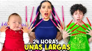24 HORAS CON UÑAS EXTREMADAMENTE LARGAS *Nasya se puso uñas* 😨 | Karla Bustillos