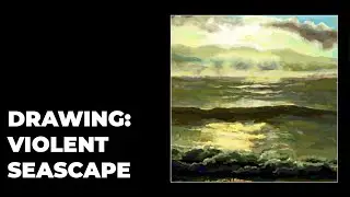 Violent Seascape - Digital Art Creation Replay - Time lapse
