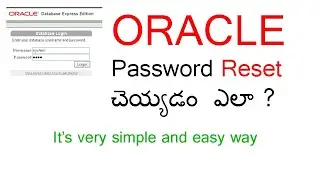 How to Reset ORACLE Password in Telugu | Prasanth Tech Tuts