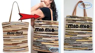 👜🌟 Descubre como Hacer el Bolso MIU MIU Tote Bag Paso a Paso Más FÁCIL en Ganchillo o Crochet