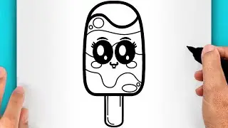 DISEGNI FACILI! COME DISEGNARE UN GHIACCIOLO KAWAII (VIDEO DI DISEGNI)