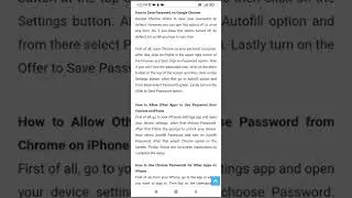 how to use chrome password to sign in to apps from iphone