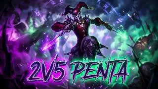 INSANE AP SHACO SUPPORT + TWITCH  FEAR COMBO 2V5 PENTA