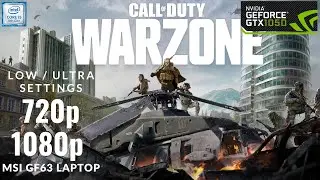 Call Of Duty Warzone Gameplay GTX 1050 4GB - 16 GB RAM - i5 8300h 1080p 720p All Settings | MSI GF63