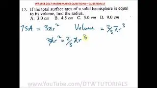 How to find the Volume and Total Surface Area of a Hemisphere (Solved Example)
