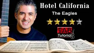 Hotel California by The Eagles | Classical Guitar Tutorial + Sheet & Tab