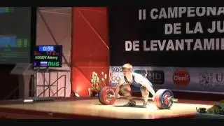 17 Year Old Alexey Kosov Youth World Record 172KG (380LB) Snatch @ 87KG (191LB) BDWT