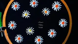 Allover embroidery design #tutorial #stepbystep #fabric #decoration #diy #straight #line #stitch