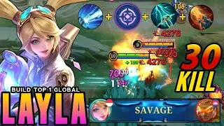 AUTO SAVAGE!! 30 Kills Layla MVP 16.5 Points!! - Build Top Global 2024!!! _ Mlbb MLBB